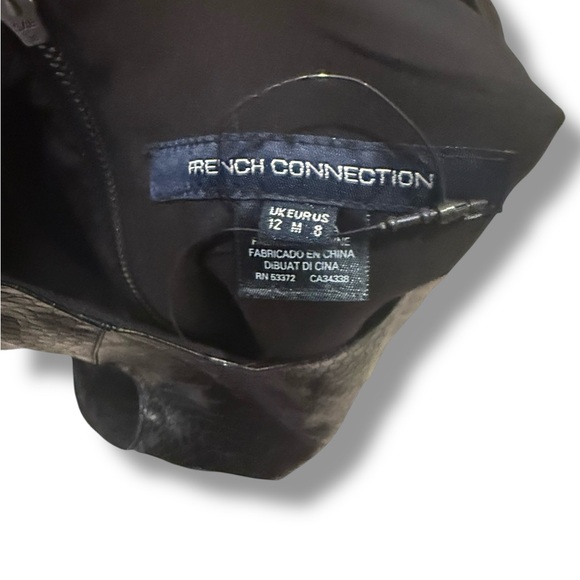 **NWOT**French Connection Sundae Croc Embossed Faux Leather Mini Dress - Picture 3 of 3